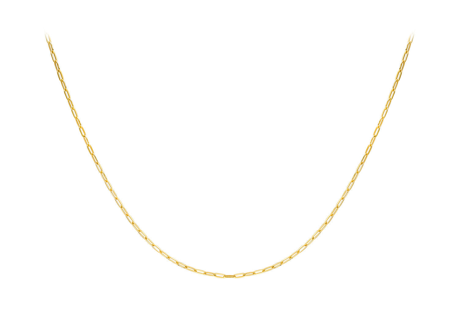 9ct Yellow Gold Paper Chain Necklace 50 cm