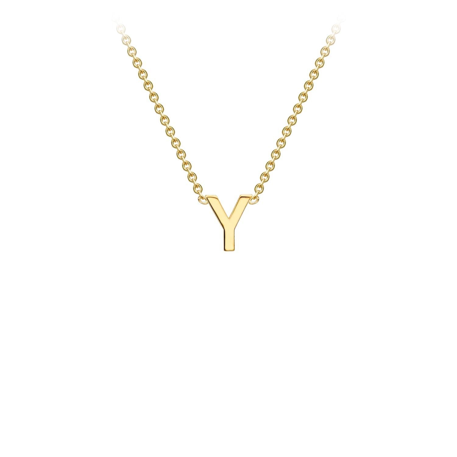 9ct Yellow Gold 'Y' Initial Adjustable Letter Necklace 38/43cm