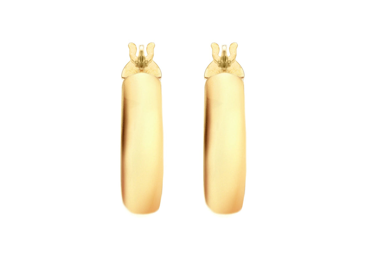 9ct Yellow Gold Creole Hoops 15 mm