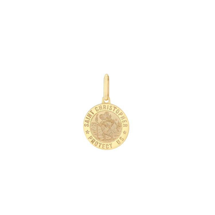 9ct Yellow Gold St Christopher Travel Pendant