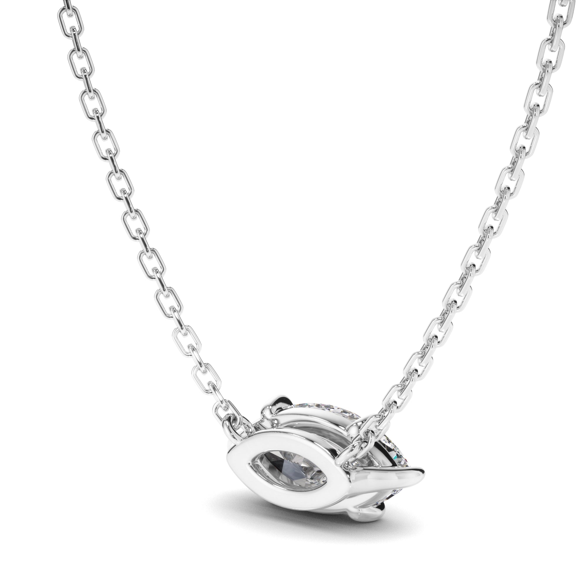 East West Marquise Cut Diamond Necklet