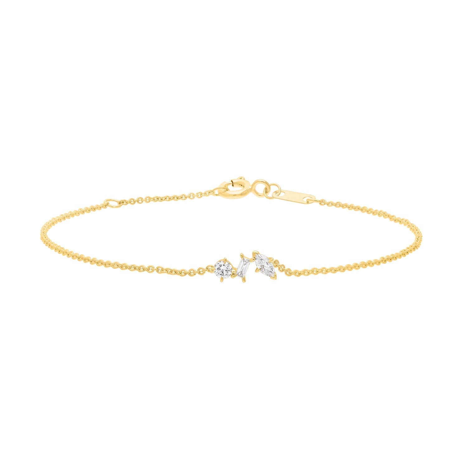 0.25ct Lab Grown Diamond 16-18cm Bracelet in 9ct Yellow Gold