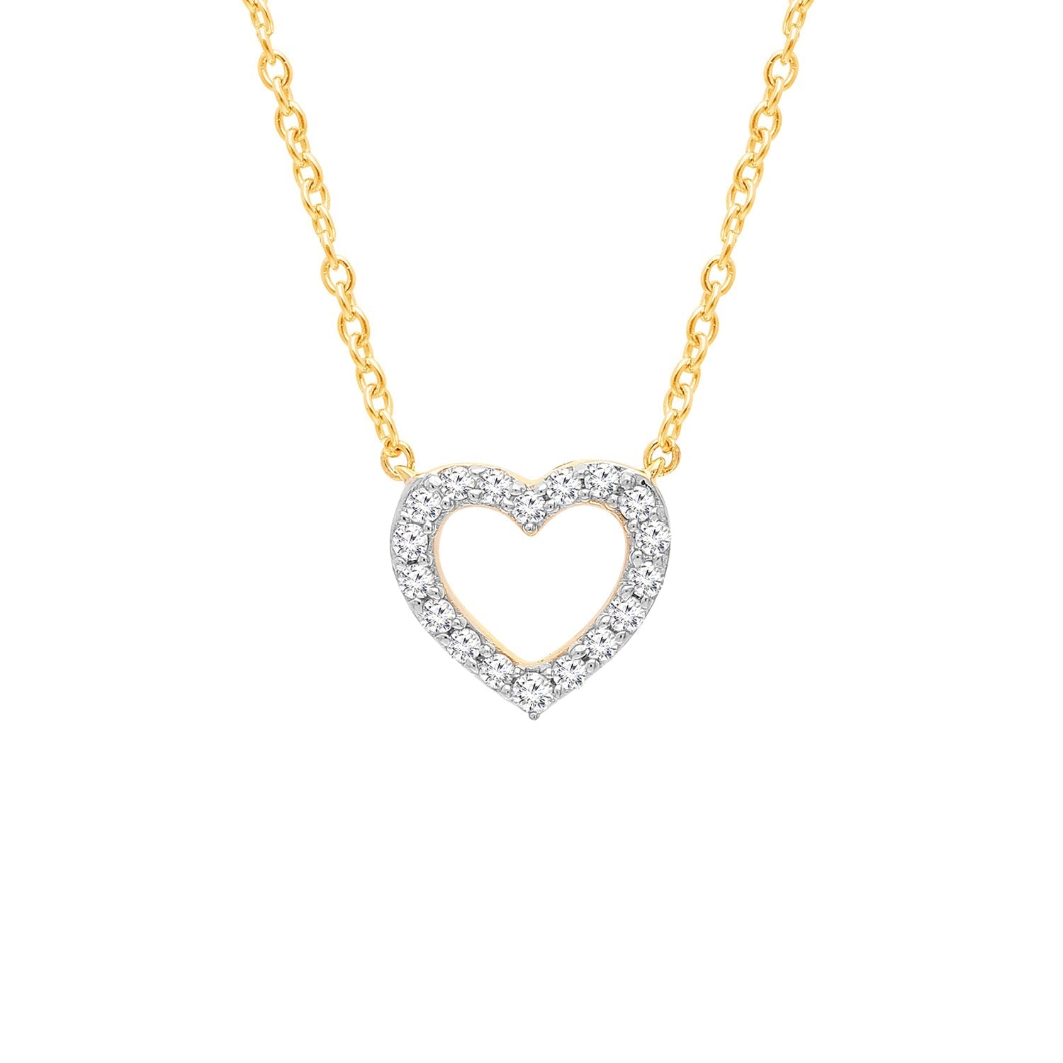 0.1ct Lab Grown Diamond Necklace in 9ct Yellow Gold