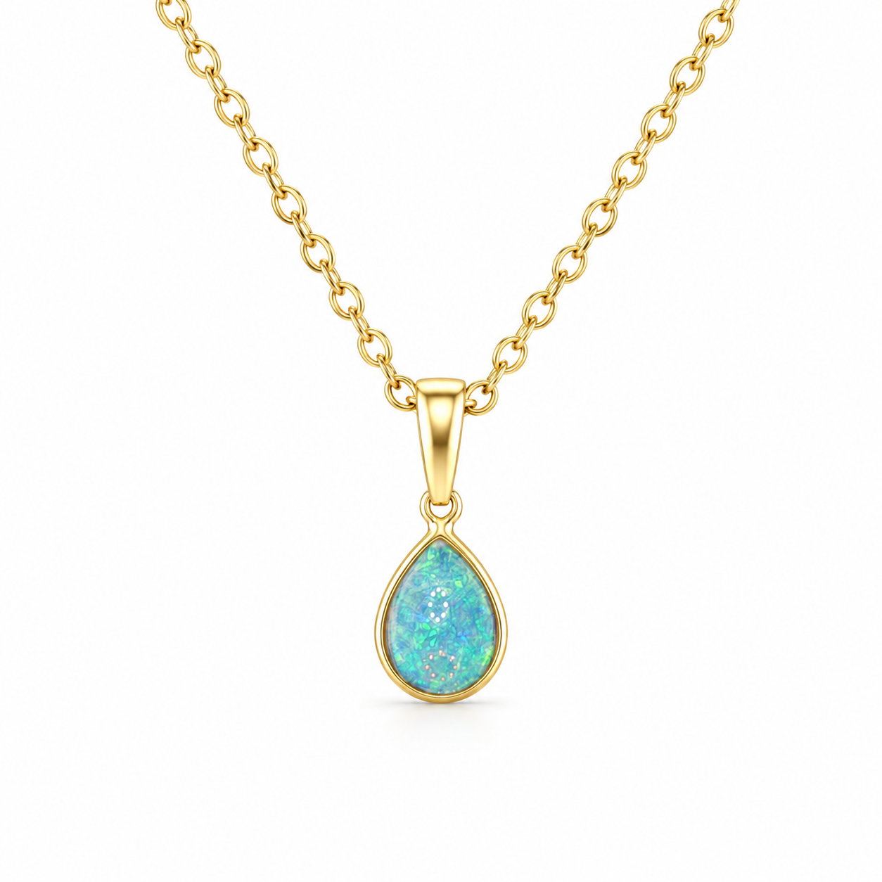 9ct Yellow Gold Opal Pendant