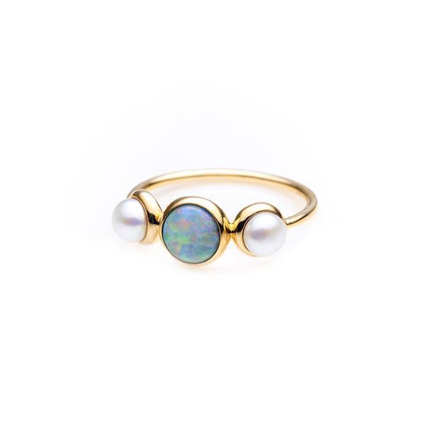 9ct Yellow Gold Azure Waters Pearl Ring