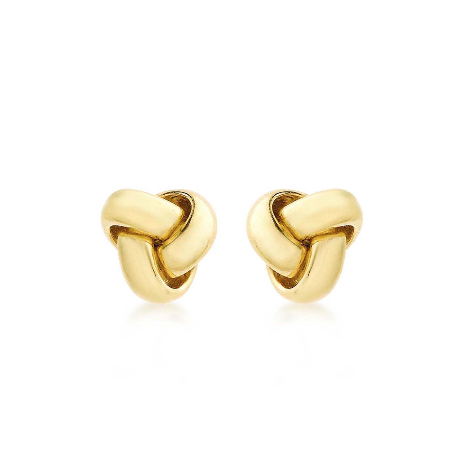 9ct Yellow Gold 8mm Knot Stud Earrings