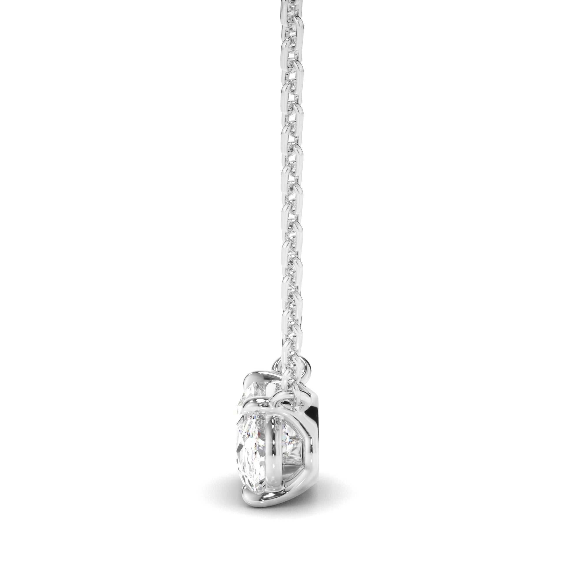 East West Oval Cut Diamond Necklet