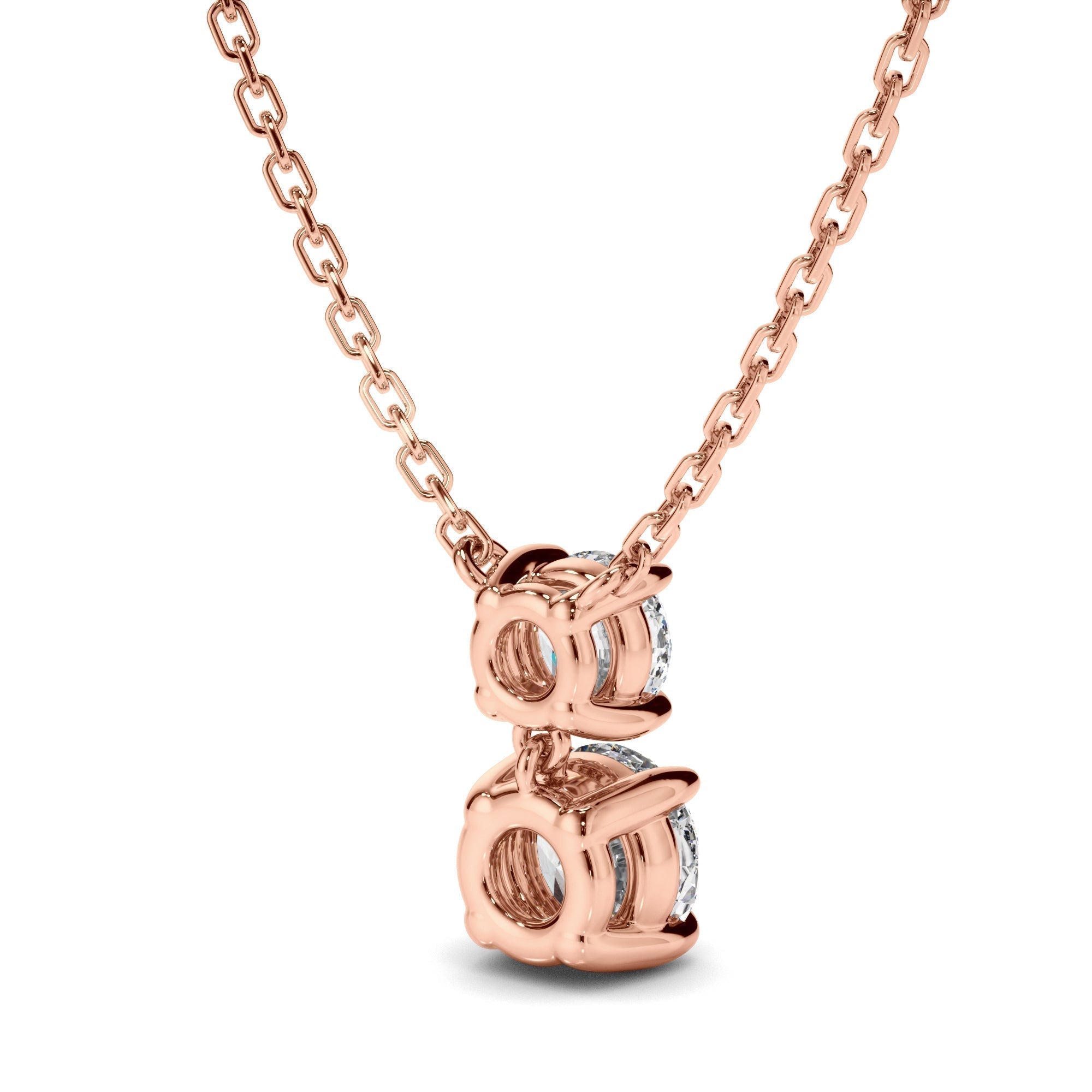 Round Brilliant Cut Diamond Drop Pendant