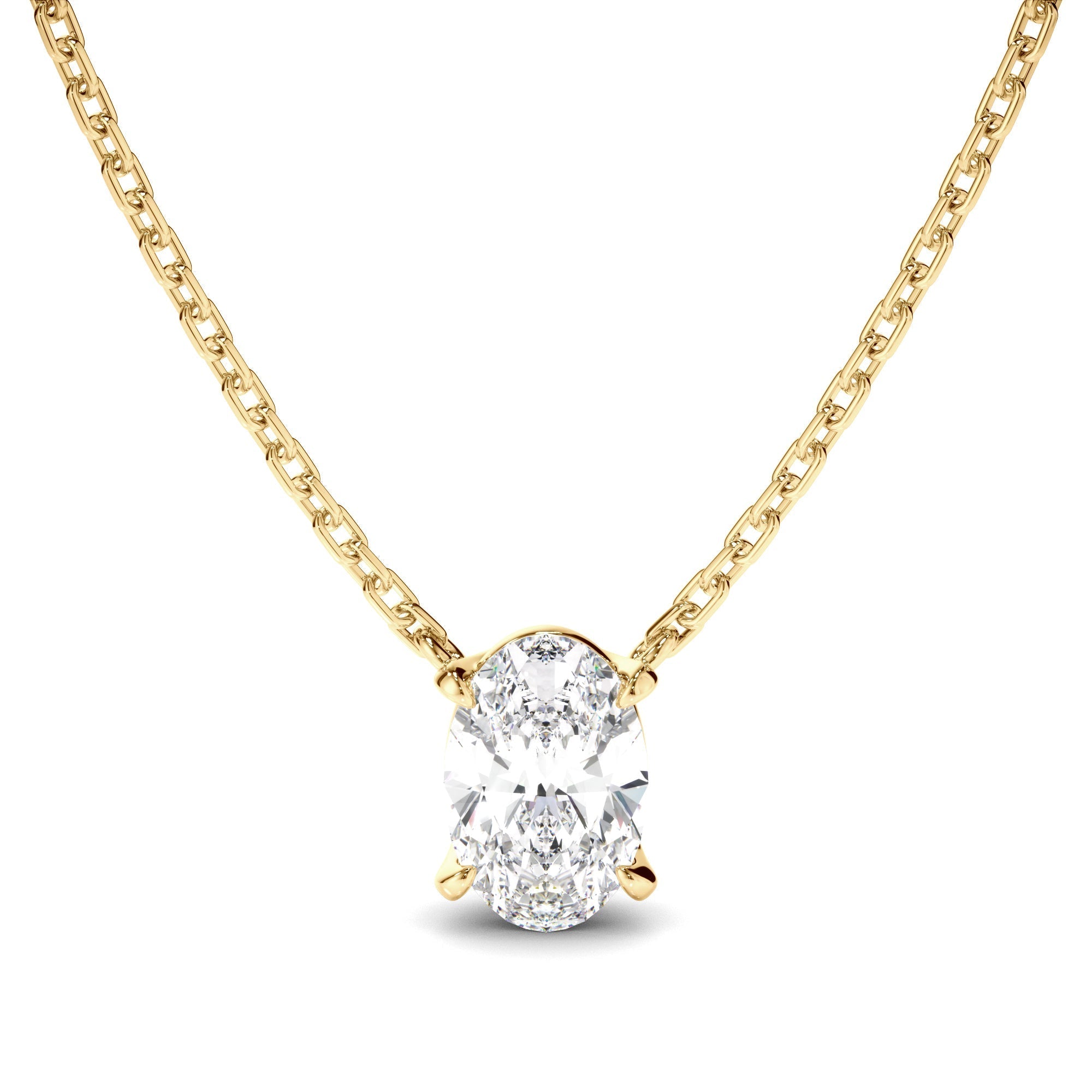 Oval Cut Diamond Necklet