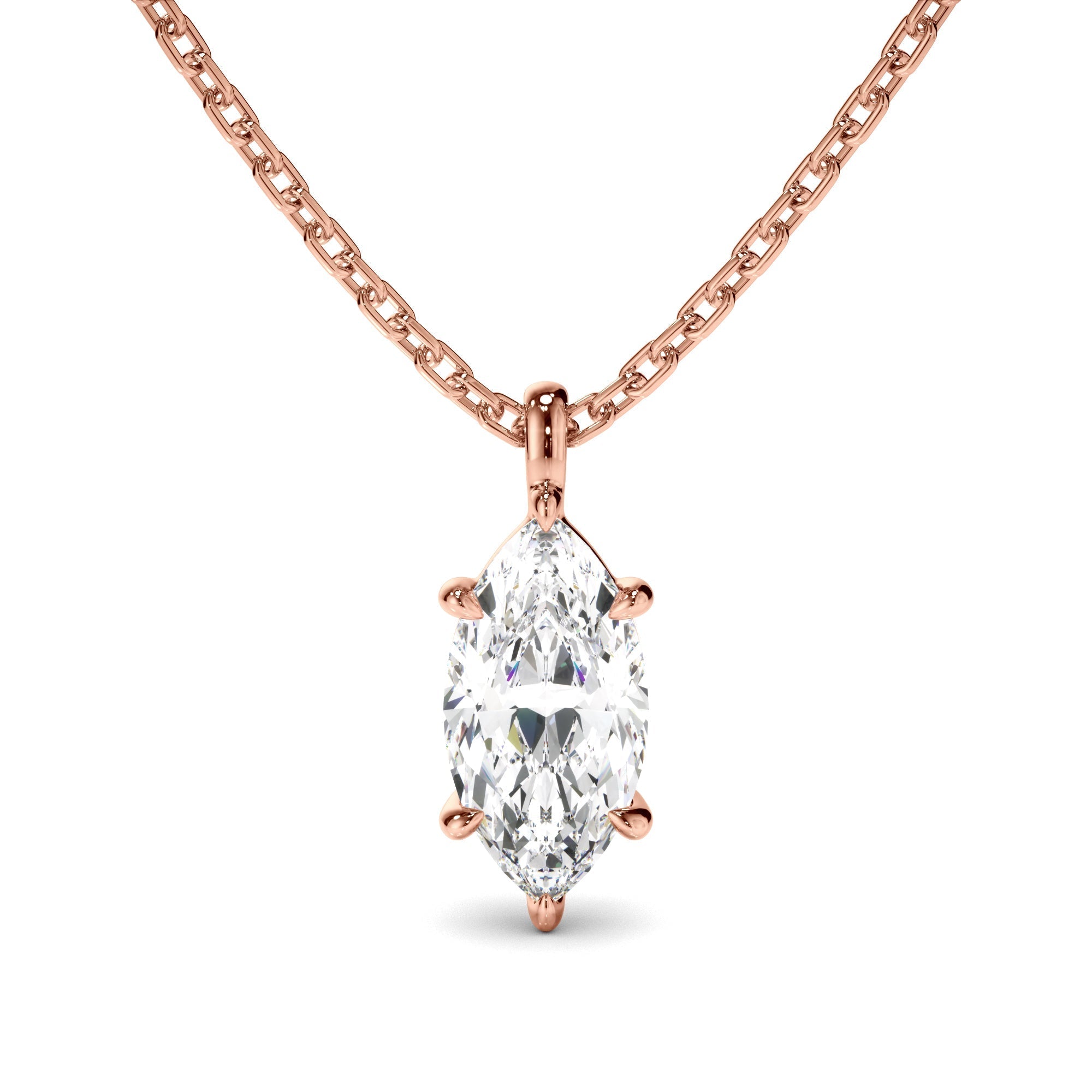 Marquise Cut Diamond Pendant