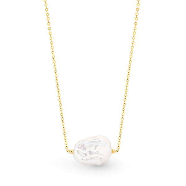 14ct Yellow Gold Ida Keshi Freshwater Pearl Necklace