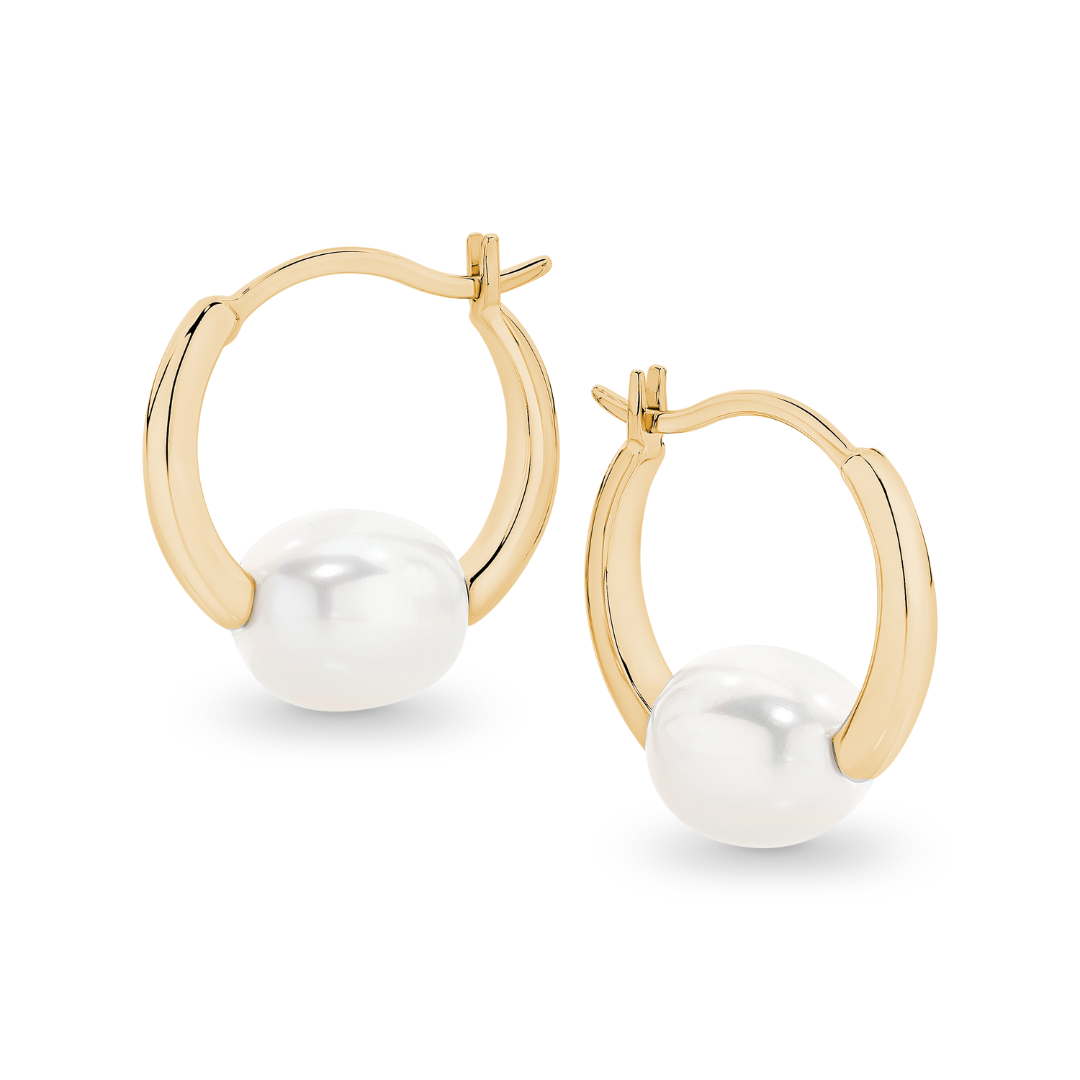 9ct Yellow Gold Freya Hoops