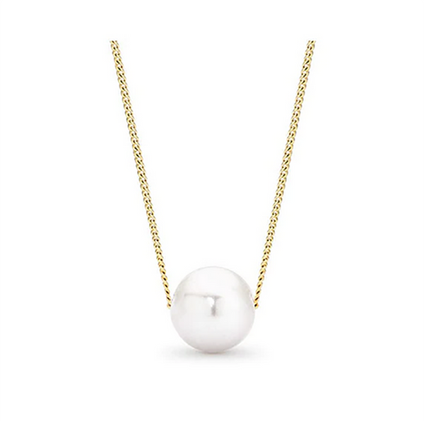 9ct Yellow Gold Amelia Chain Pearl Necklace