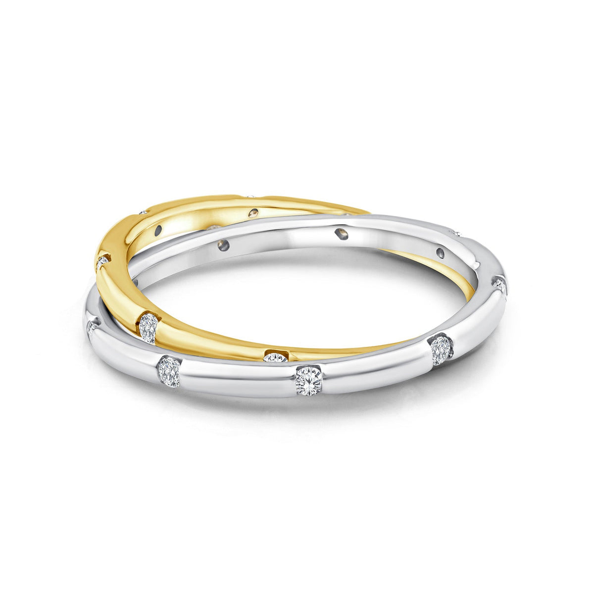 22ct Gold Vermeil & Silver 0.25ct Lab Grown Diamond Ring