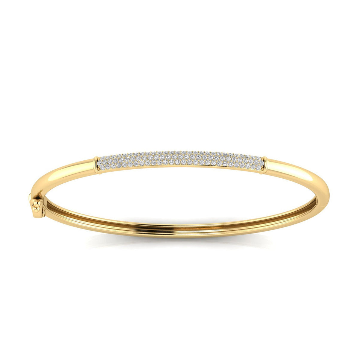 22ct Gold Vermeil 0.50ct Lab Grown Diamond Bangle 60mm
