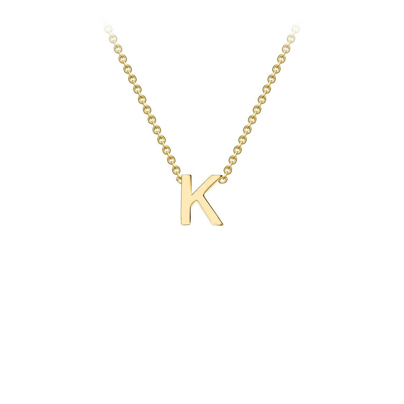 9ct Yellow Gold 'K' Initial Adjustable Letter Necklace 38/43cm