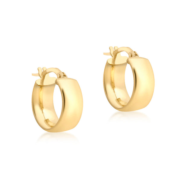 9ct Yellow Gold Hollow Hoop Earrings