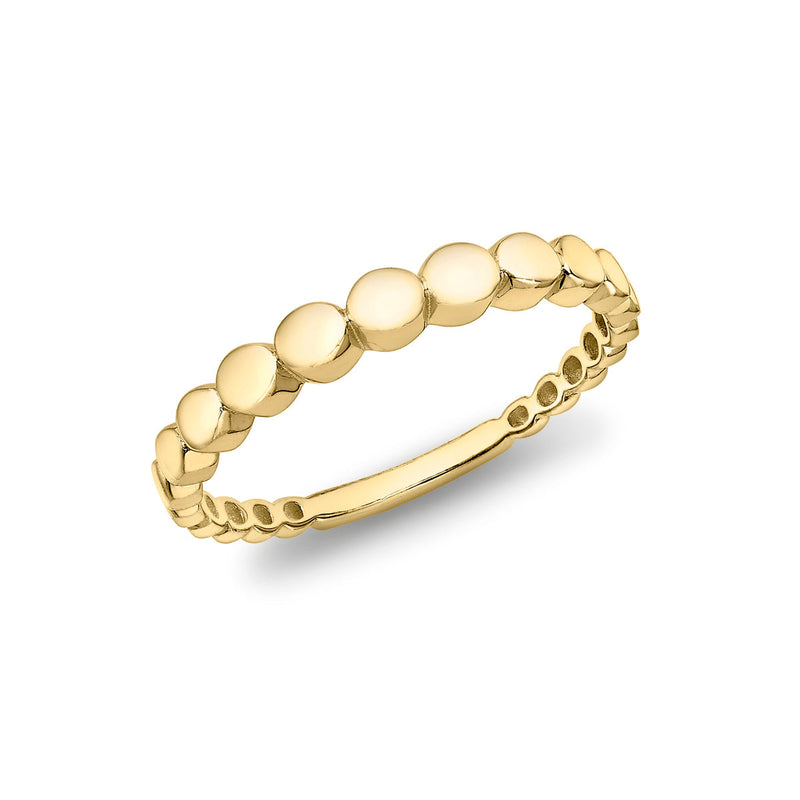 9ct Yellow Gold Solid Graduated Circle Ring