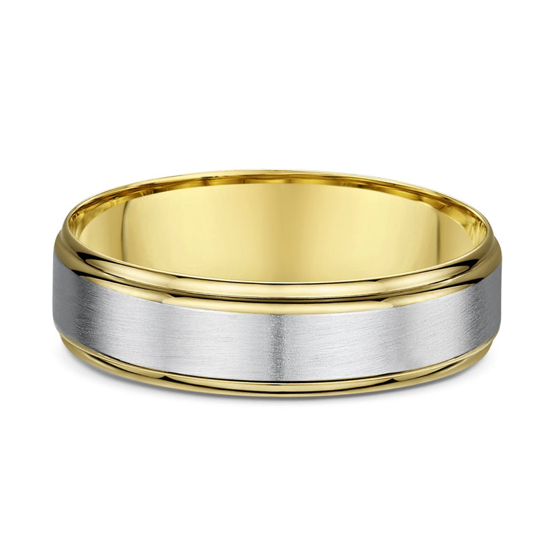 9ct Two Tone White & Yellow Gold Wedding Ring