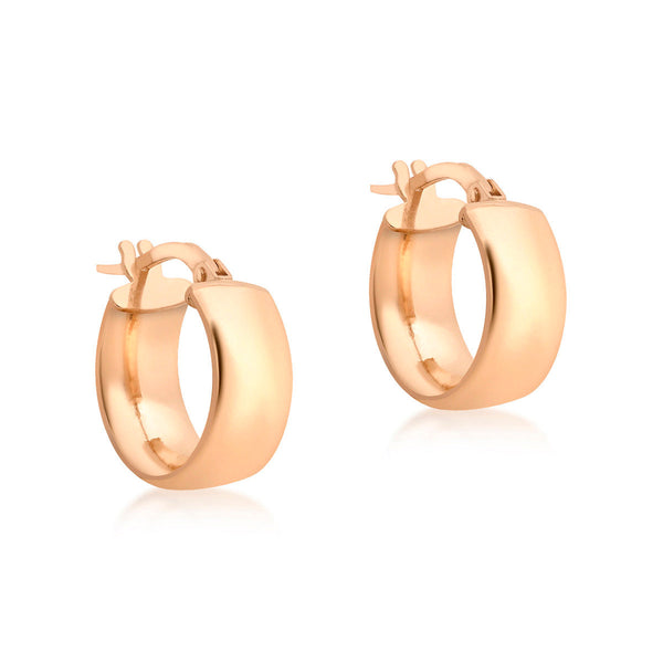 9ct Rose Gold Hollow Hoop Earrings
