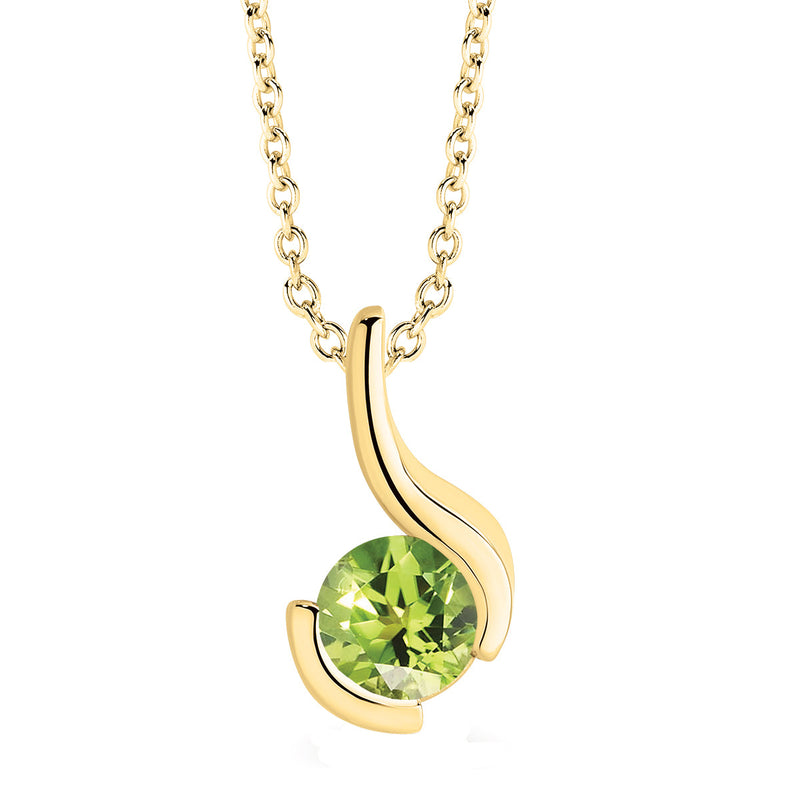 18ct Yellow Gold Peridot Pendant