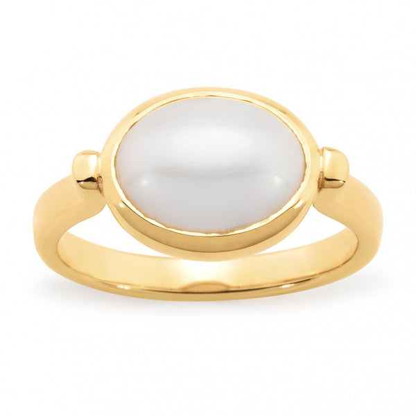 Mabe Pearl Ring 9ct Yellow Gold
