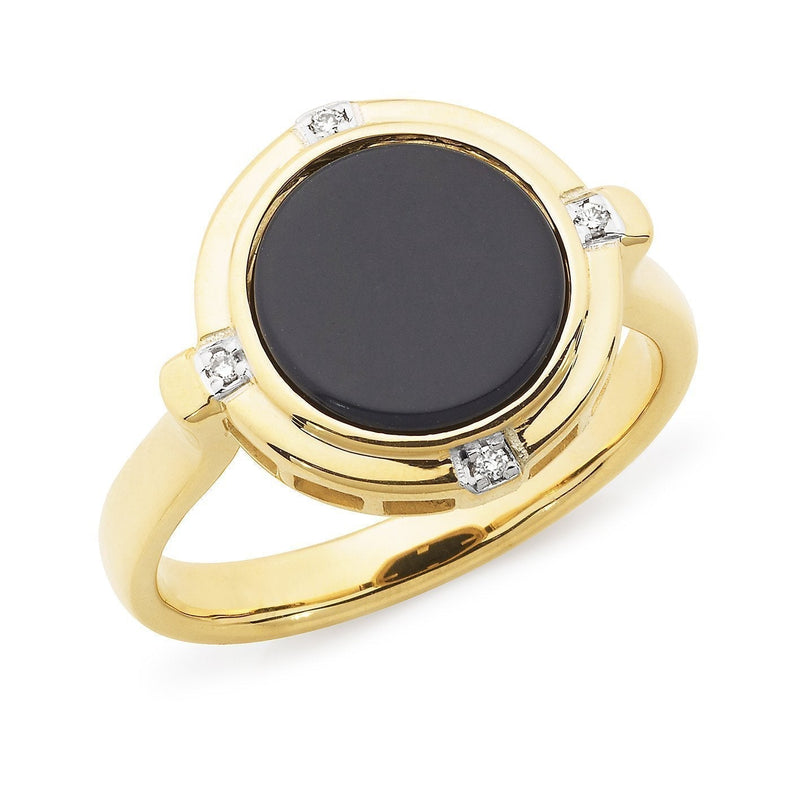 White Gold Oval Cut Black Onyx Engagement Ring - Coolring Jewelry