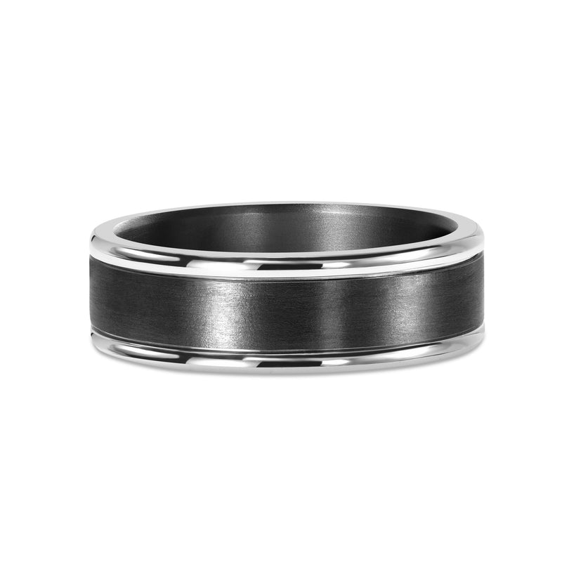 Tantalum and White Gold Wedding Ring