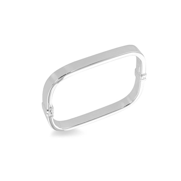 Sterling Silver Hollow Square Bangle