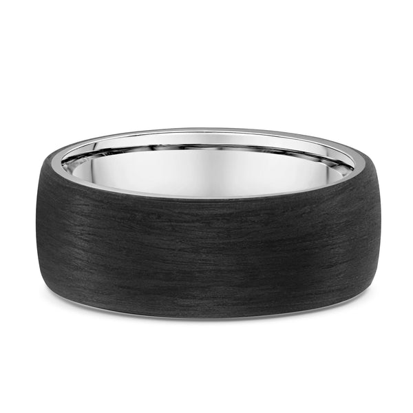 Carbon wedding clearance ring