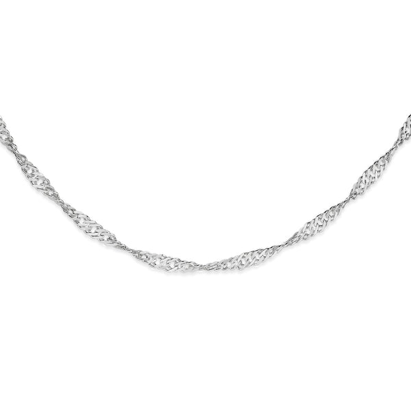 Sterling silver  singapore rope link chain