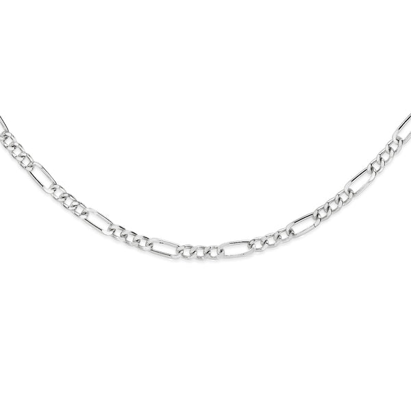 Sterling silver 1:3 figaro link chain