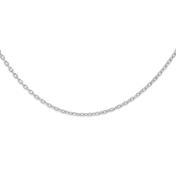 Sterling silver diamond cut cable link chain