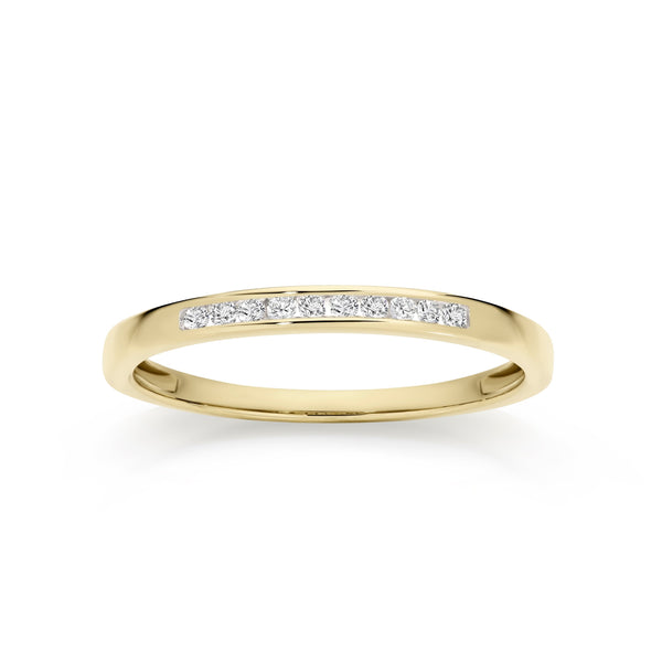9ct gold 0.10ct diamond ring