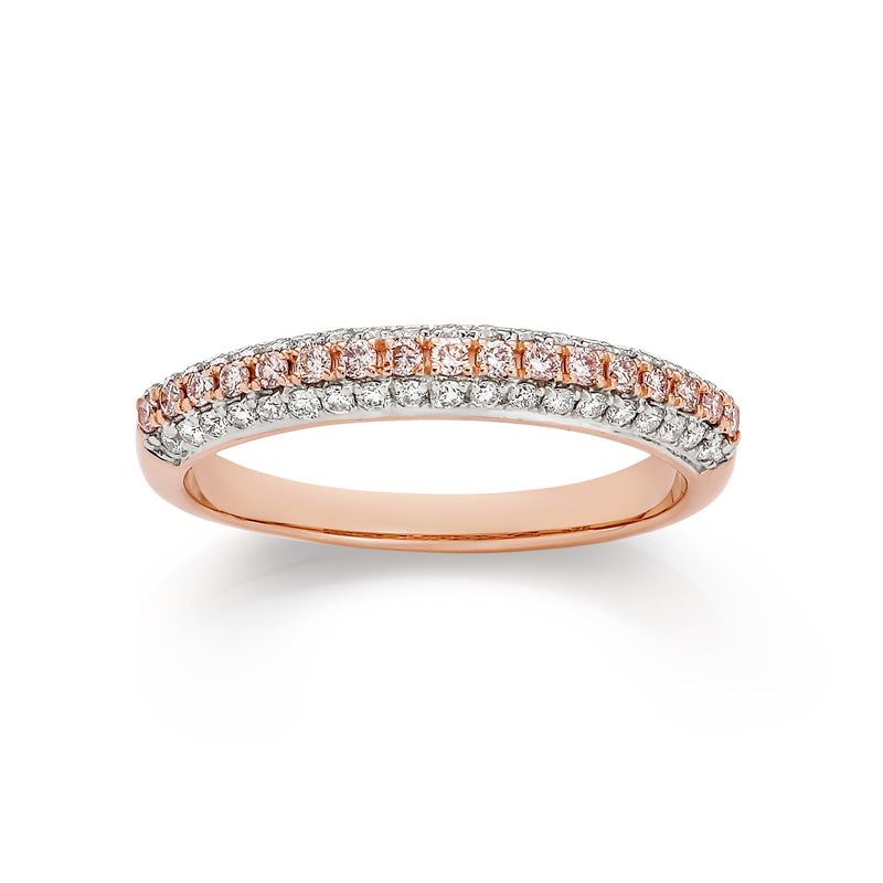 9ct rose gold 0.50ct Natural Australian Pink Diamond ring