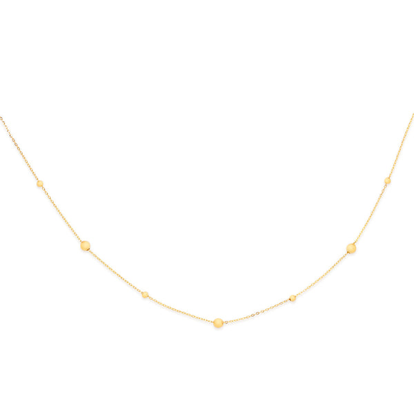 9ct ball station necklace