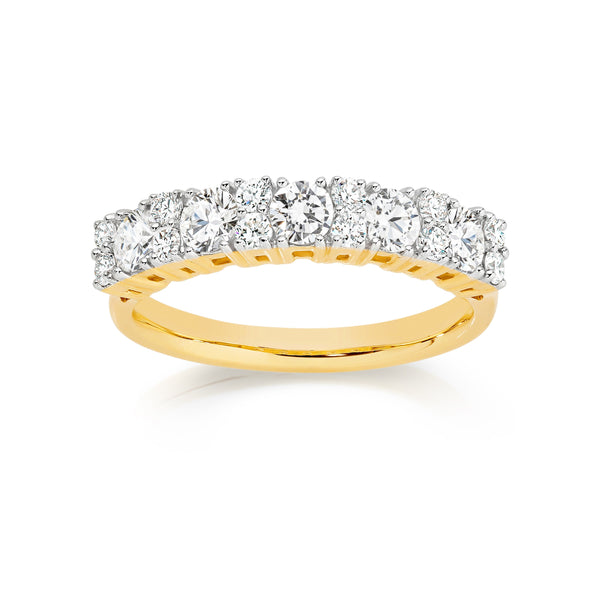 9ct 1.00ct diamond anniversary ring