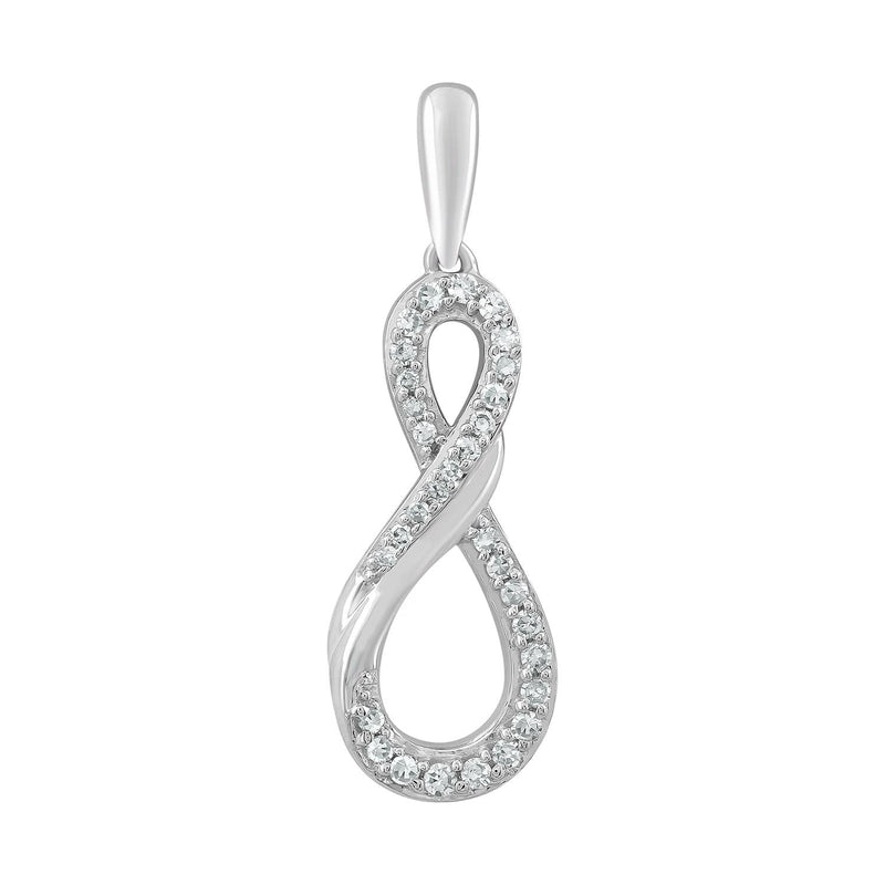 Pendant with 0.1ct Diamonds in 9K White Gold