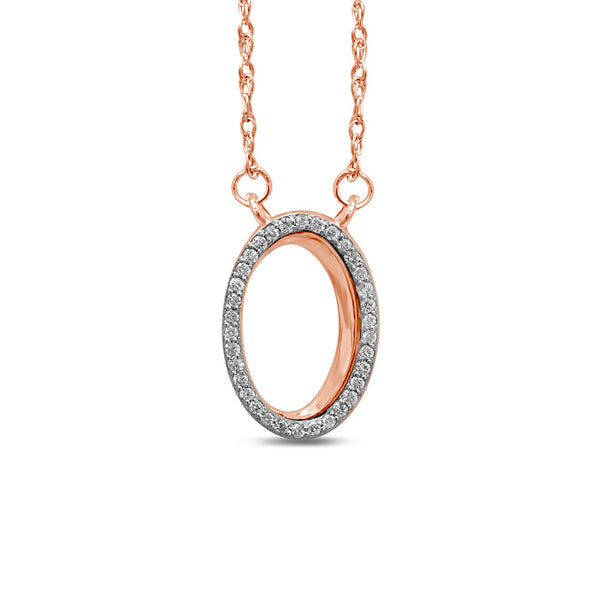 9ct Rose Gold 0.15ct Diamond Necklet