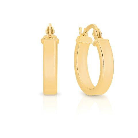 9ct Yellow Gold 10mm 2.5mm Hoop Earrings