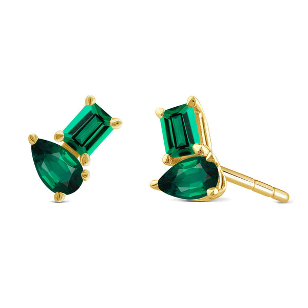 9ct Yellow Gold Tourmaline Stud Earrings