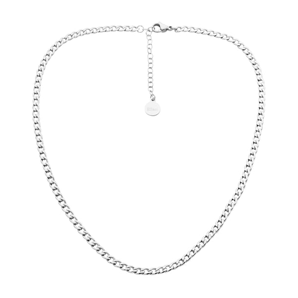 Stainless Steel Curb Chain Necklace 40cm+ Ext. 