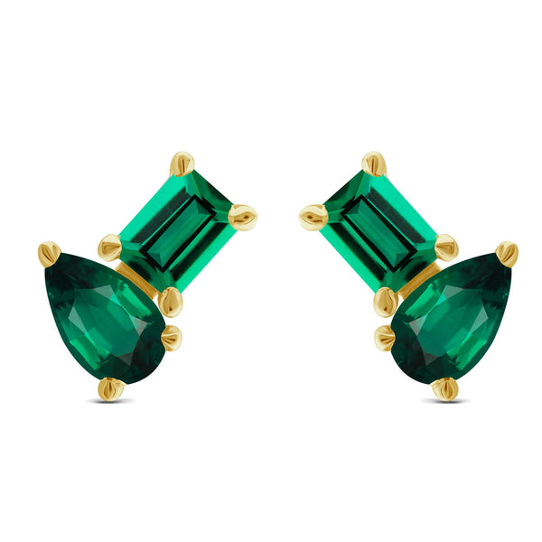 9ct Yellow Gold Tourmaline Stud Earrings